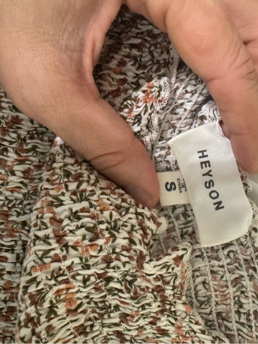 PinkBlush - Ivory Floral Smocked Maxi Dress - Picture 5 of 6